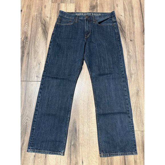 American Eagle Mens Relaxed Fit Denim Jeans 32x30 Medium Wash Retro Casual - Picture 1 of 10